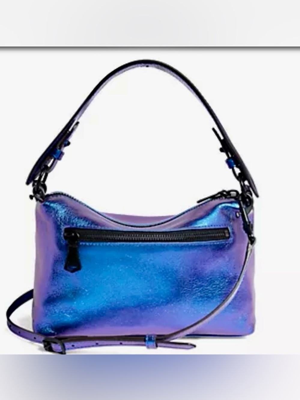 Iridescent Purple-Blue Shoulder Bag Aimee Kestenberg - Picture 3 of 15